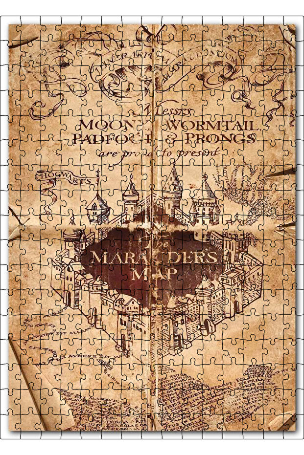 Cakasepetim Marauders Map Visual 255 Piece Puzzle Jigsaw Mdf (Wood)