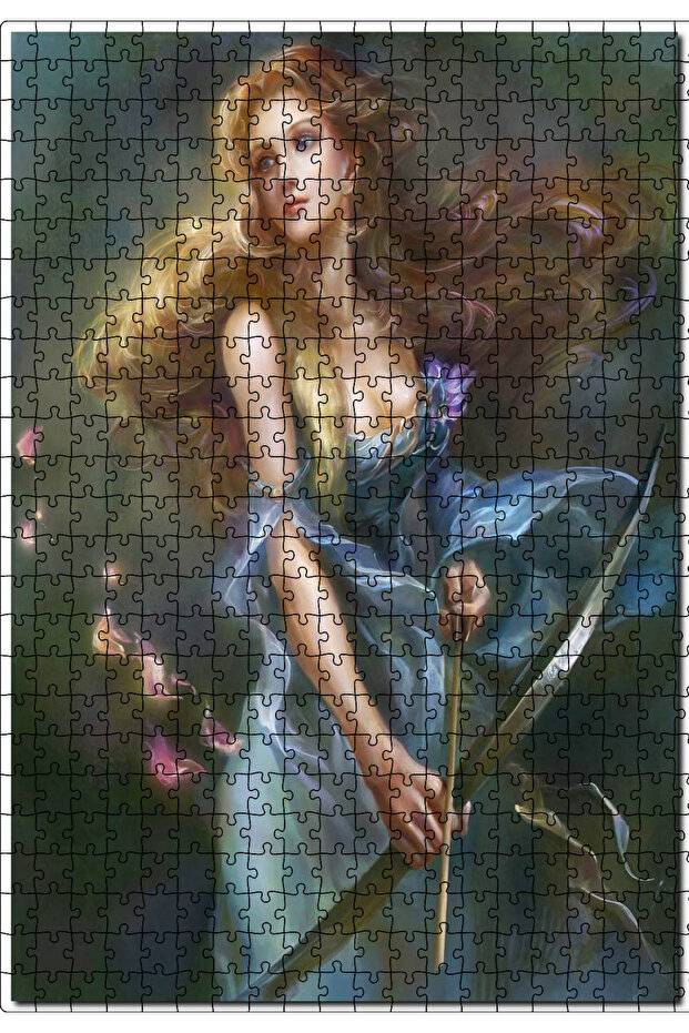 Cakasepetim Warrior Woman with Auburn Hair Image 500 Piece Puzzle Jigsaw Puzzle Mdf (Wood)