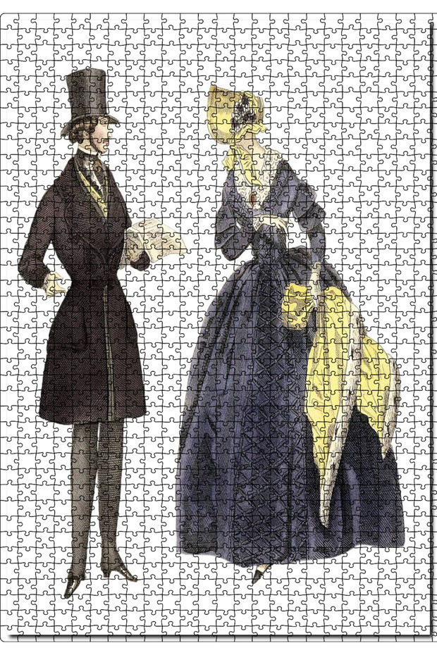 Cakasepetim 19. Century Costumes Visual 1000 Piece Puzzle Jigsaw Puzzle Mdf (Wood)