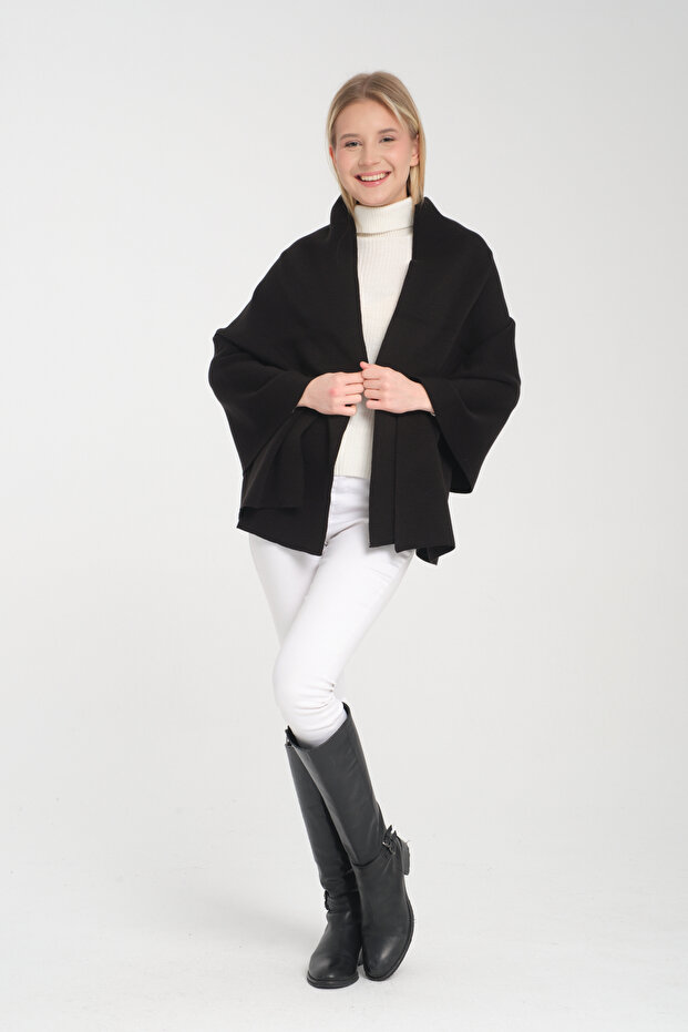 Puffy Plain Knitwear Shoulder Wrap - Stylish Winter Gift Scarf and Shawl Models for Women, Knitwear Shoulder Wrap