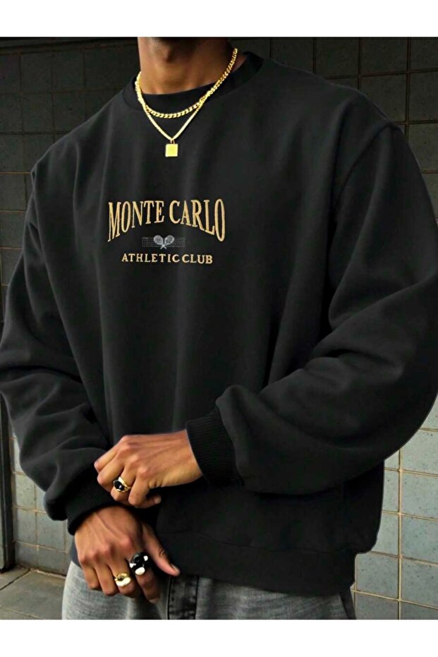 Men's Monte Carlo Printed Oversized Cycling Sweatshirt