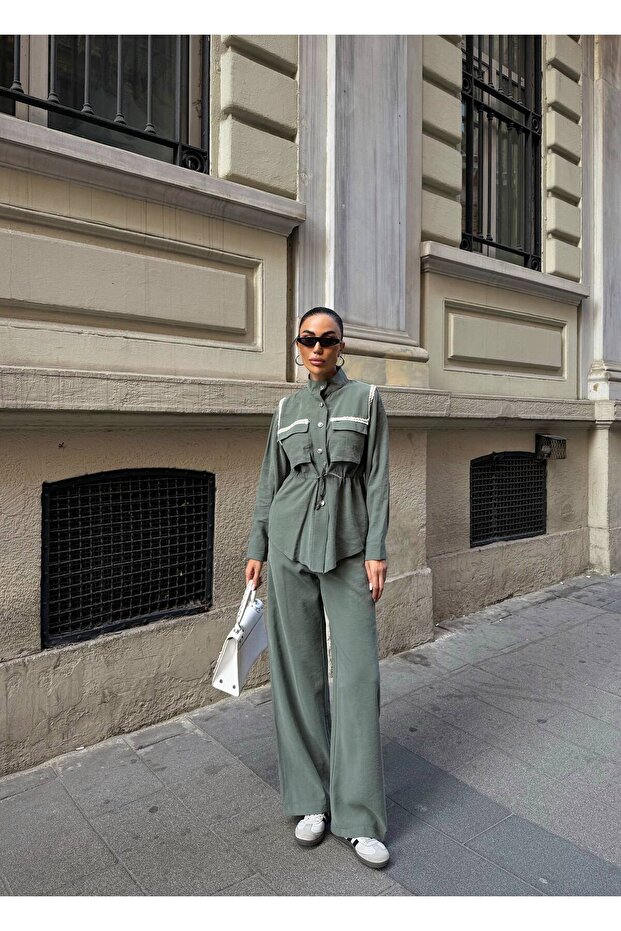 Beli Tie Detail Two-Piece Set - 7