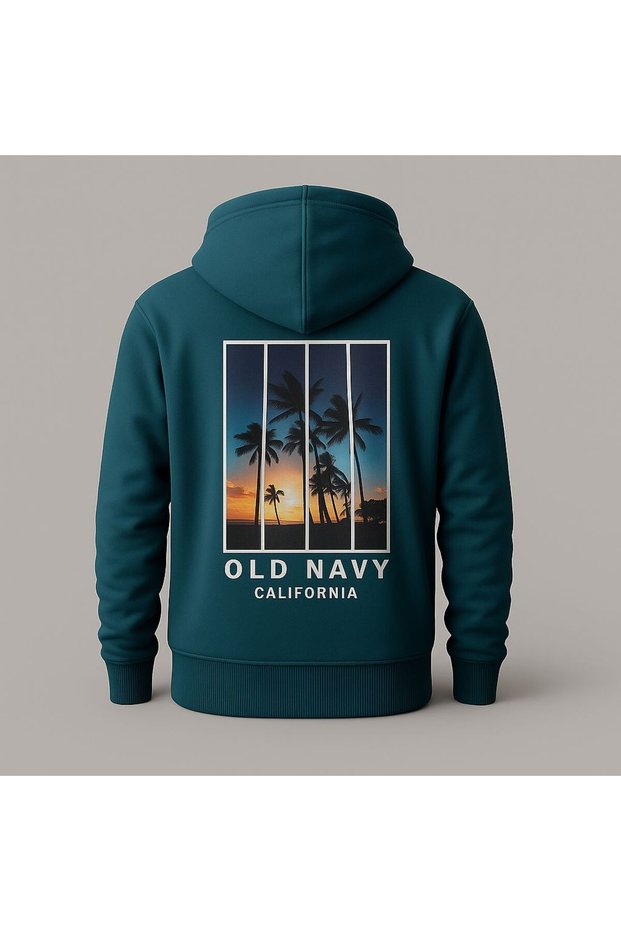 California Palm Sunset Graphic Print Hooded Sweatshirt – Unisex Streetwear