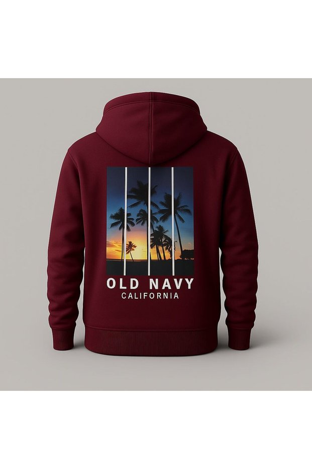 California Palm Sunset Graphic Print Hooded Sweatshirt – Unisex Streetwear