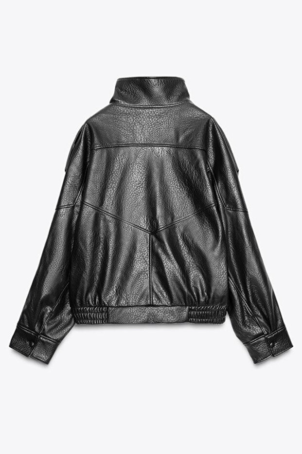ZR Model YSL Oversize Viral Deri Ceket - 5