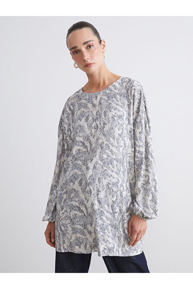 طاقم الرقبة منقوشة بلوزة - 1