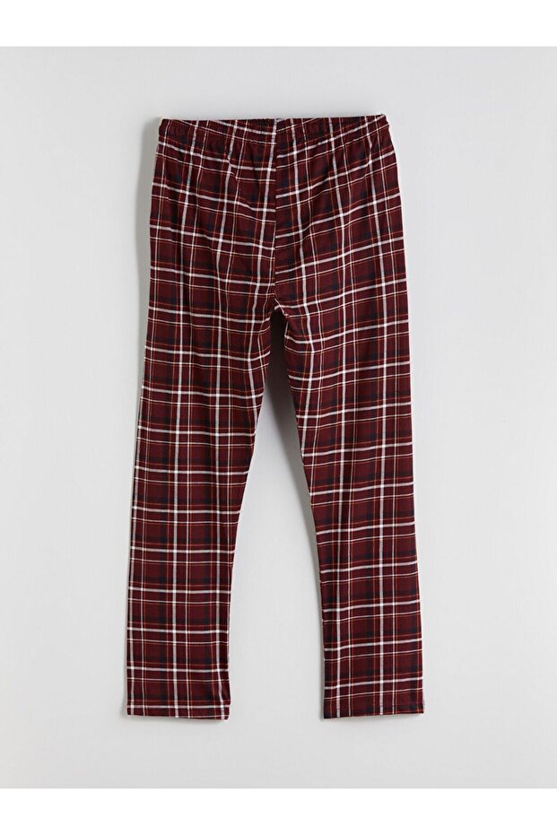 Standart Kalıp Ekose Erkek Pijama Alt - 7