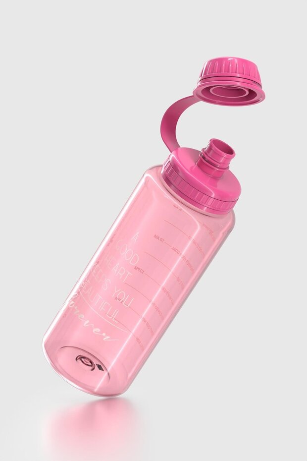 Aegean Script Patterned 1000 ml Tritan Water Bottle 912141 Fuchsia - 3