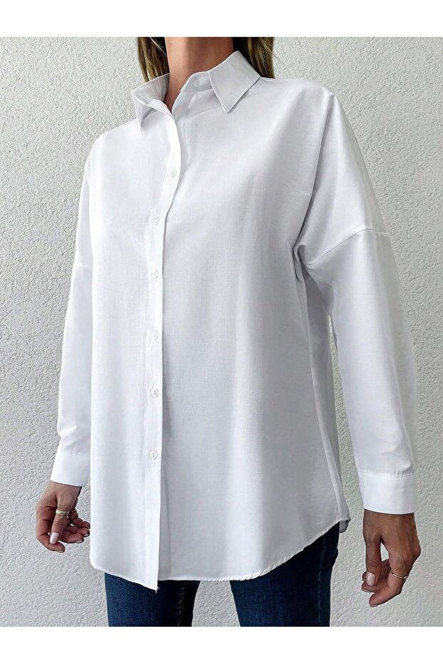 White Solid Salash Shirt