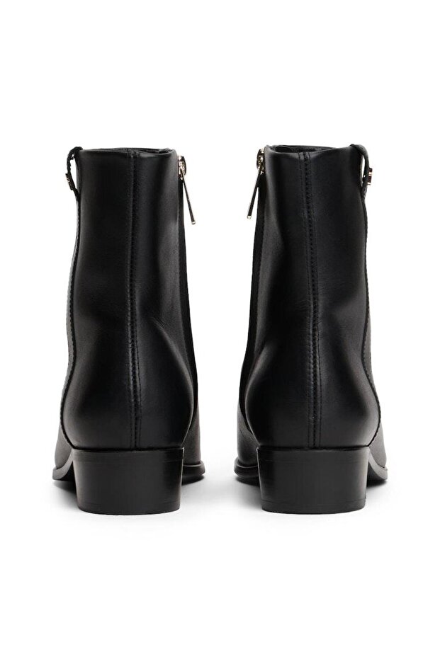 TH LEATHER POINTY ZIP BOOTIE - 3