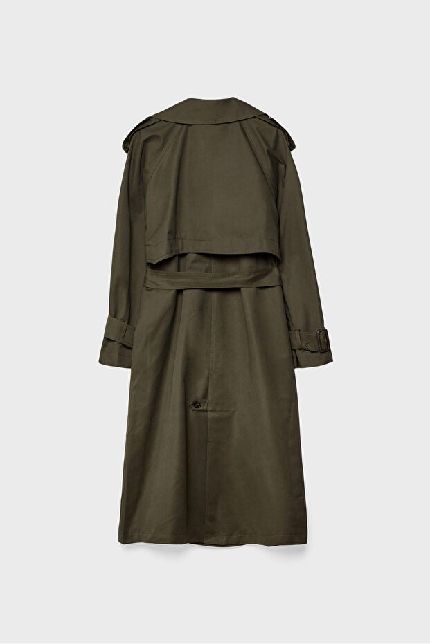 Oversize uzun trençkot - 7