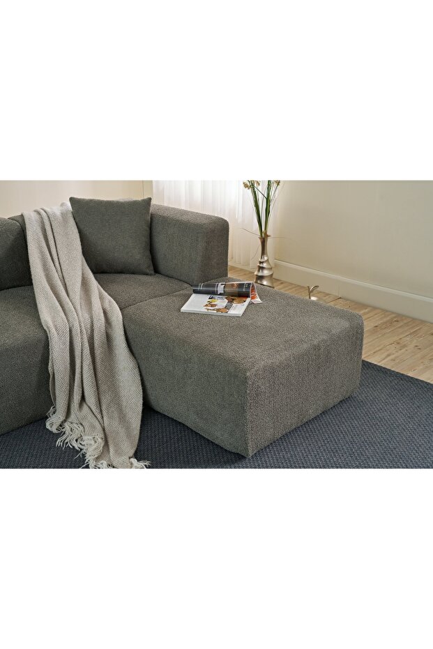 RAKS SERİSİ MODULER FULL SÜNGER KÖŞE KOLTUK, SAĞ VE SOL, GRİ - 4