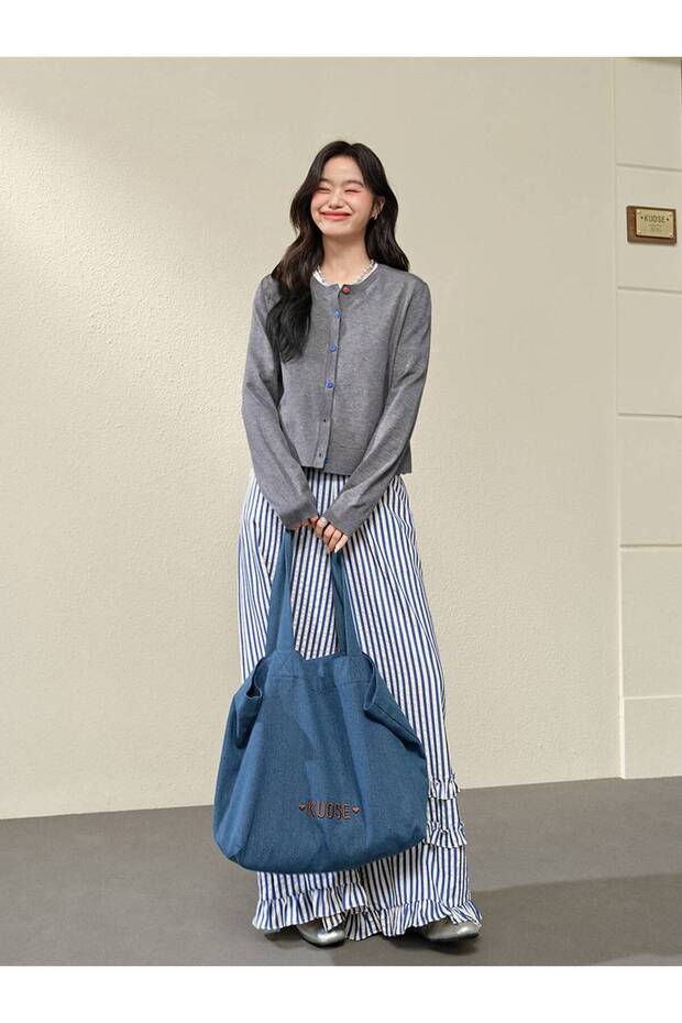 Kadın Basic Renkli Düğmeli Hırka - 4