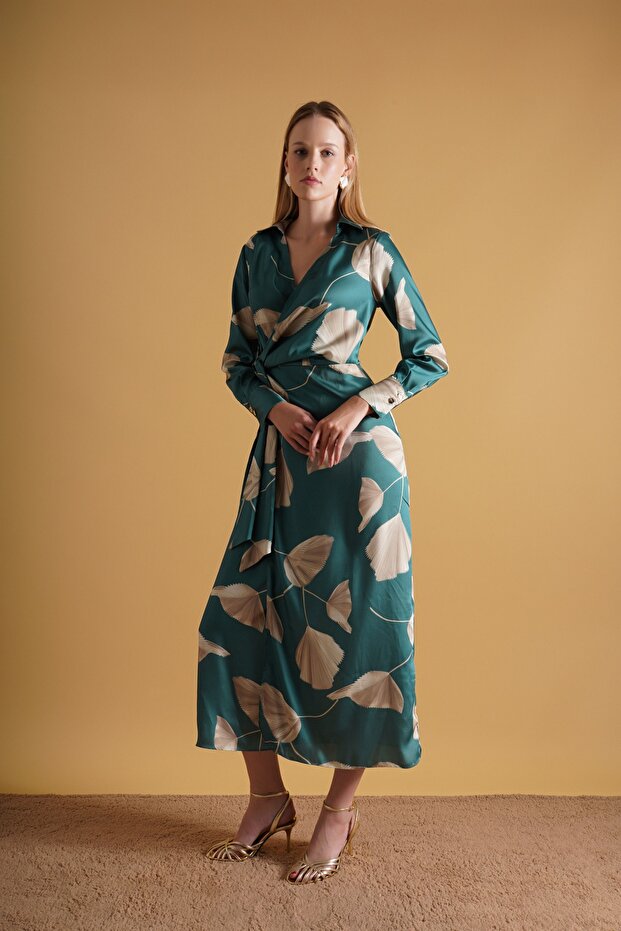 FLORA BAĞLAMALI ELBİSE - 1