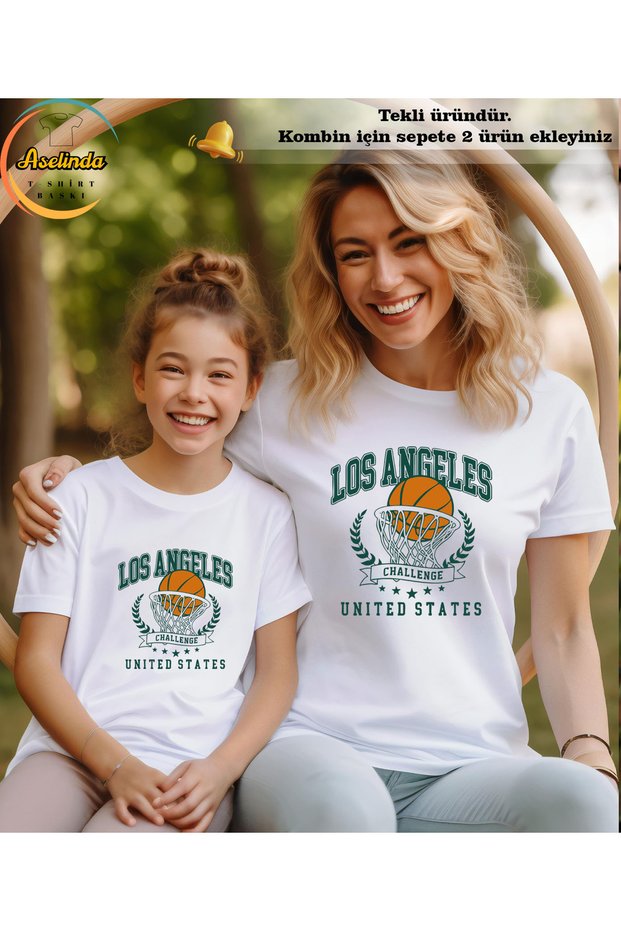 Los Angeles Printed Unisex T-Shirt - Family Matching T-Shirt (Add 2 Items to Make a Matching Set)
