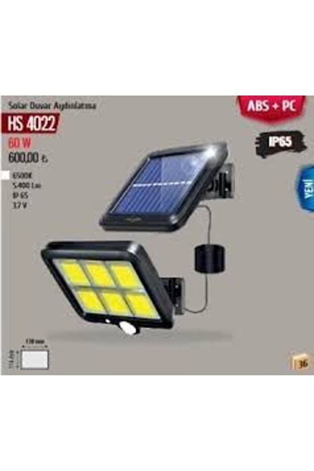 60W 3.7V SOLAR LED PROJEKTÖR - 2