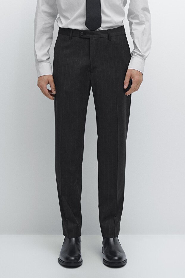 Pinstriped suit trousers - 2
