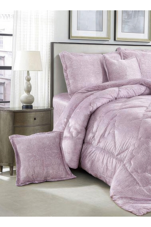 Soft Velvet Comforter set, 4 Pcs Soft Bedding Set, Single Size 160x210cm - 2