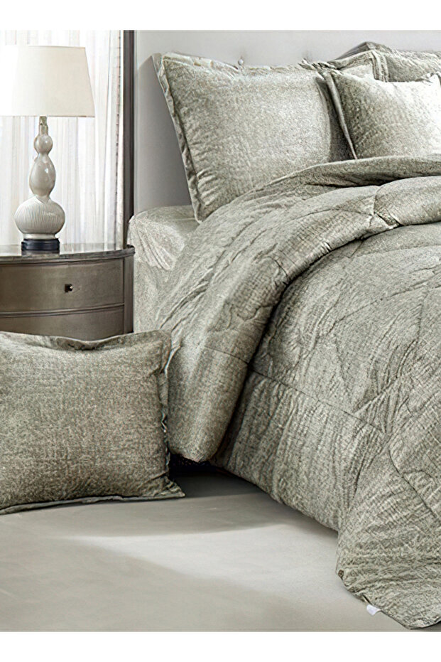 Soft Velvet Comforter set, 4 Pcs Soft Bedding Set, Single Size 160x210cm - 3