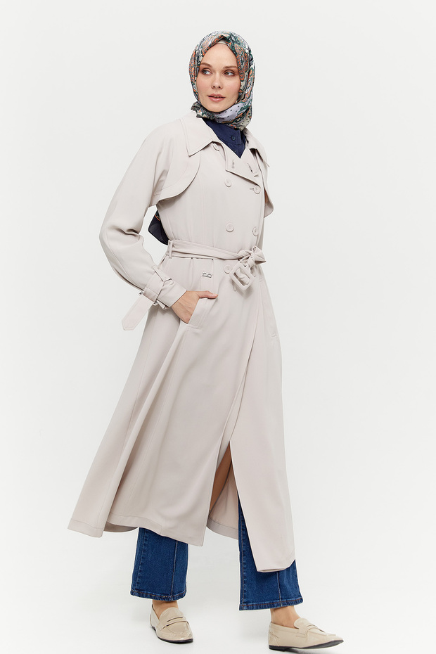 Bolerolu Krep Pardösü - 2