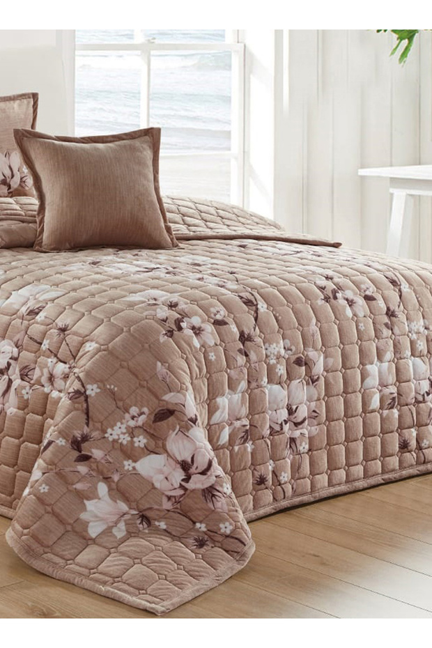 Soft Velvet Comforter set, 6 Pcs Soft Bedding Set, King Size 220x240cm - 3