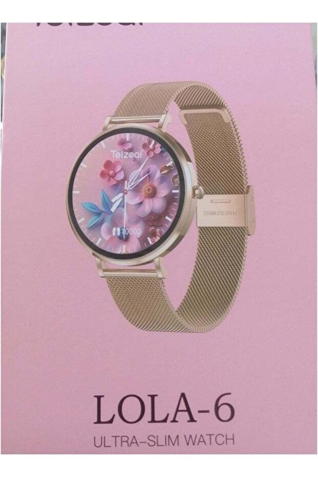 LOLA-6 Ultra Slim Smart Watch with 3 Interchangeable Straps