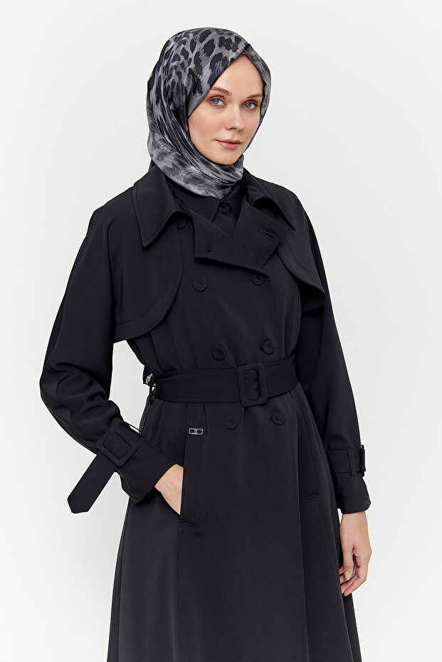 Bolerolu Krep Pardösü - 4