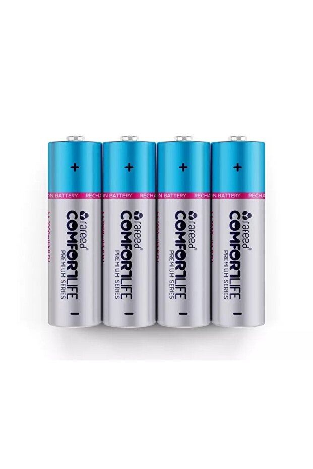 بطاريات AA قابلة لإعادة الشحن، 4 قطع، متعددة الألوان - 1