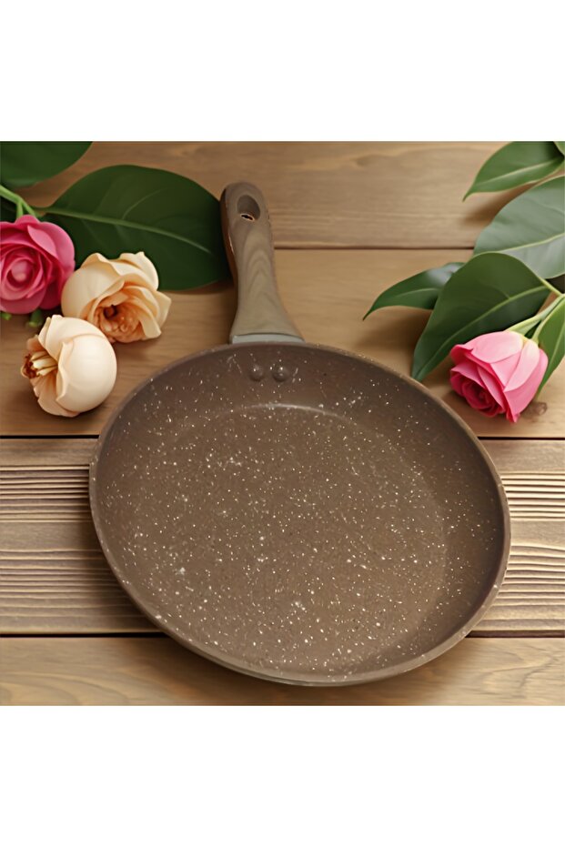 Non-stick granite pan, lightweight and safe, ideal for healthy cooking and easy to clean.