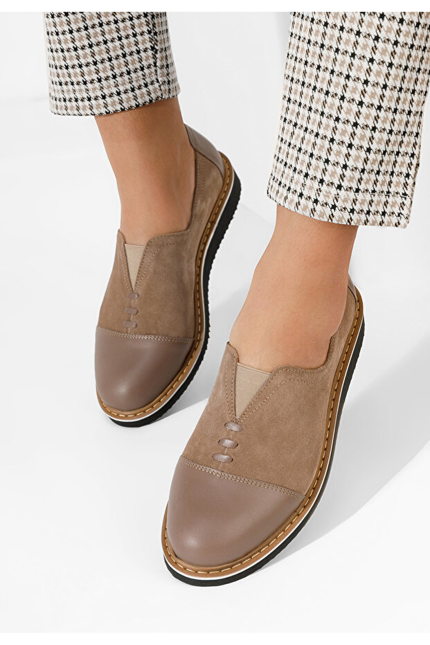 Pantofi casual dama piele Ariva V2 maro - 1