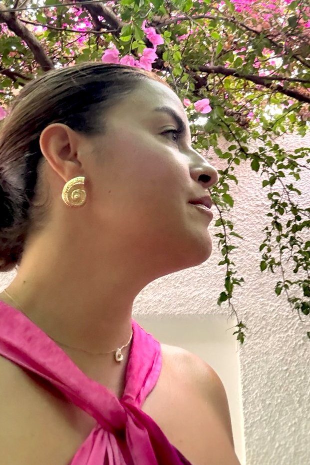 Snail Figure Female Steel Earrings