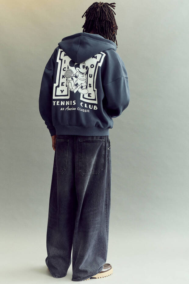 Mickey Mouse fermuarlı kapüşonlu sweatshirt - 1