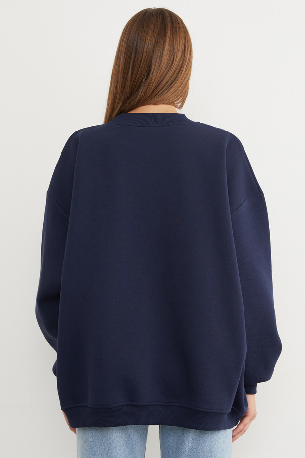 3 İplik Basic Oversize Sweatshirt - 6