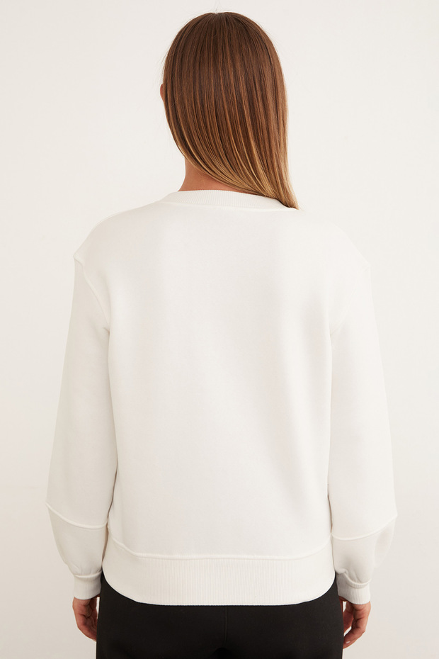 3 İplik Basic Bisiklet Yaka Sweatshirt - 5