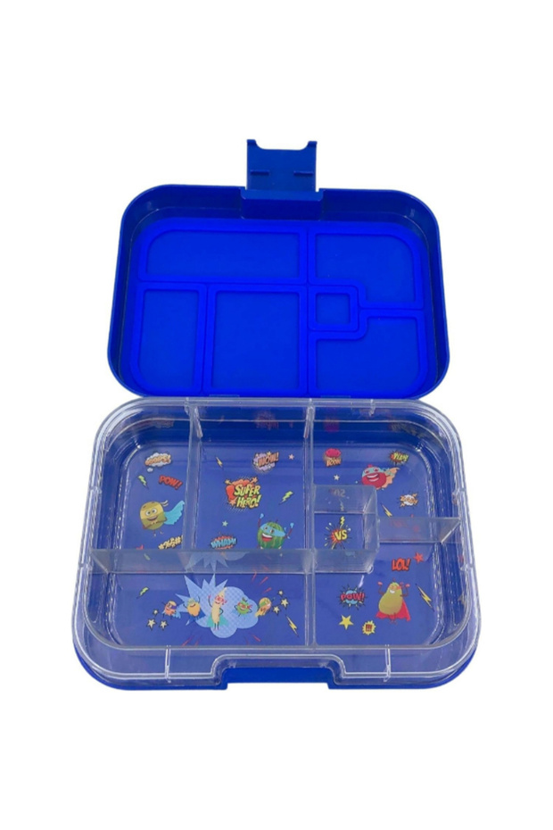 صندوق بينتو مستطيل الشكل للأطفال بستة أقسام - 5