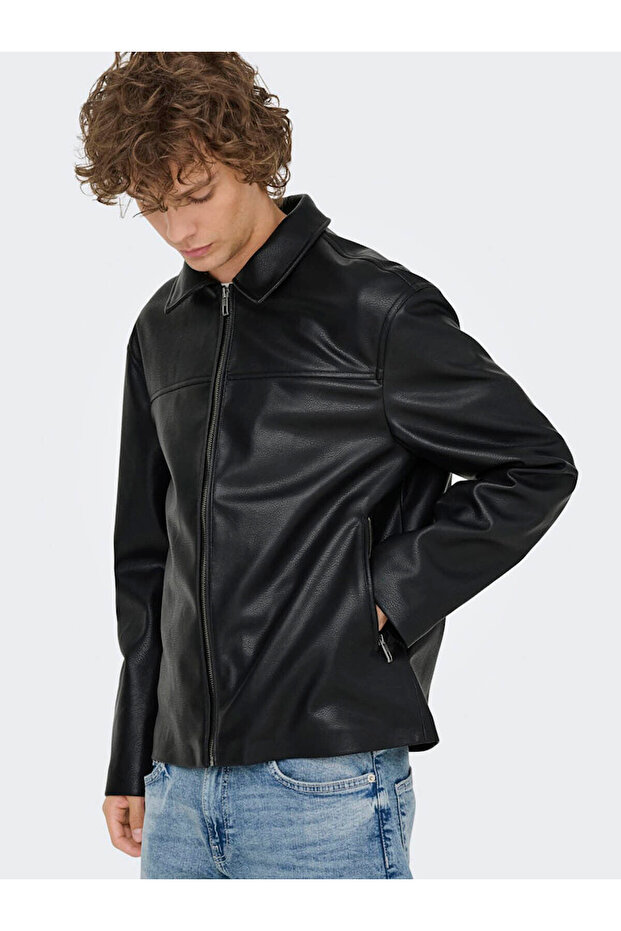 Onsjack Pu Black Men's Jacket 22034713 - 5