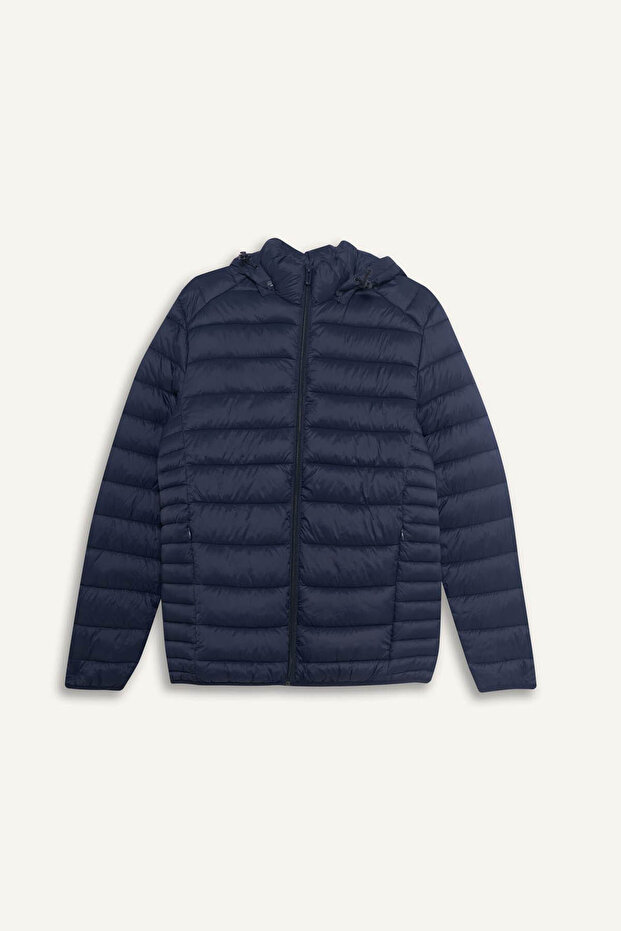 Water Repellent S Slim Fit Slim Fit Navy Blue Men's Coat N4661Az/Nv175