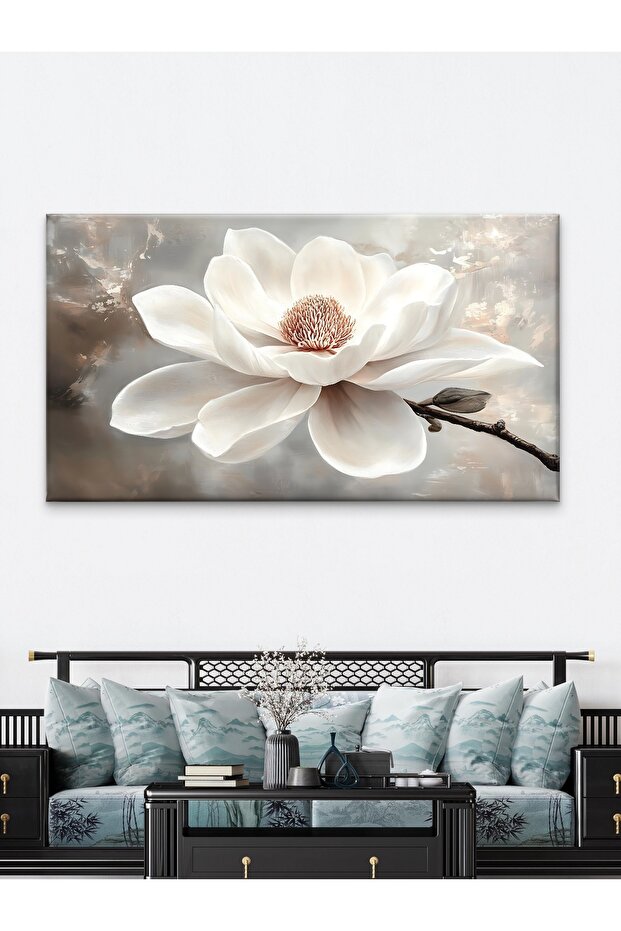 ÇİÇEK BASKILI KANVAS DUVAR TABLO - 6