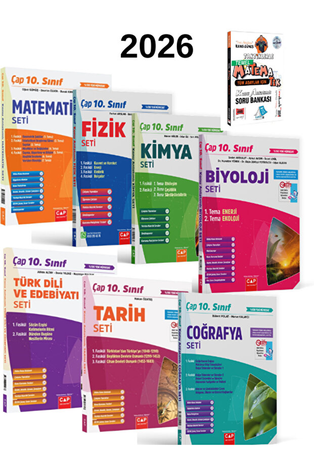 Çap Plus 10. Sınıf Tüm Dersler Fasikül Konu Anlatımlı Seti Temel Kavramlar (8 Kitap) - 1