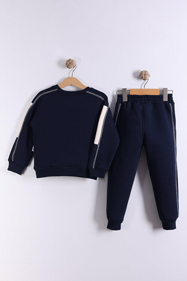 3-6 Yaş 3 İplik Şardonlu Kumaş Alt Üst Takım | Kışlık Çocuk Eşofman Takımı - 3