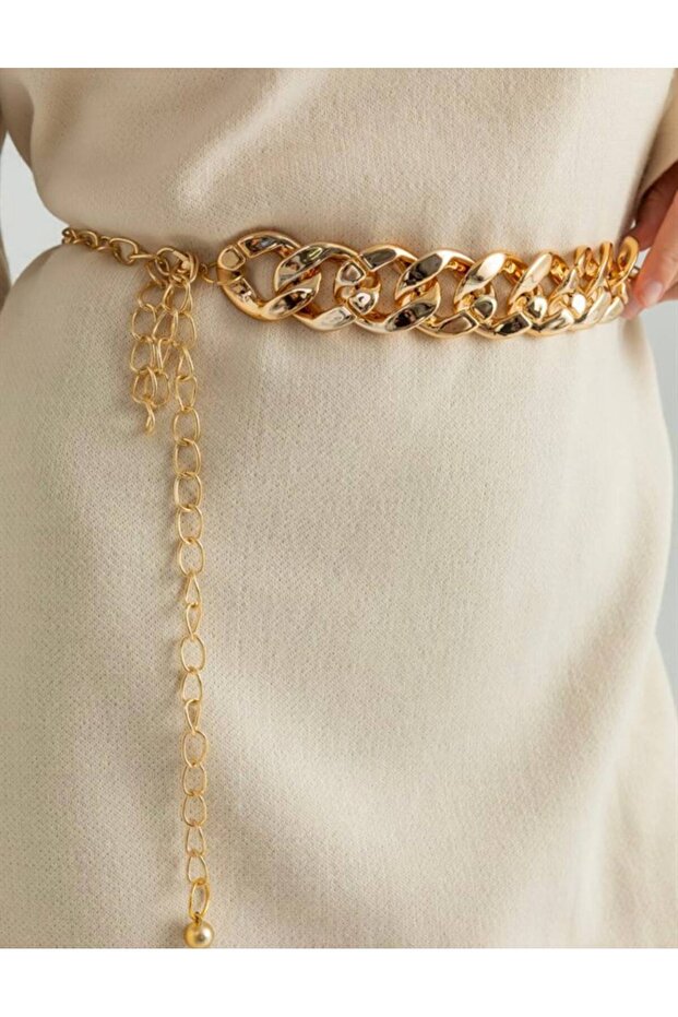 Acrylic-Metal Belt/Waist Chain Gurmet Model Gold