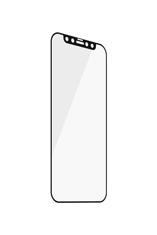 واقي شاشة لهاتف iPhone 12 Pro Max متوافق مع الجرابات أسود/شفاف - 1