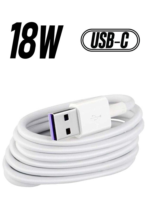 كابل شحن ومزامنة بيانات USB Type-C LW أبيض - 1