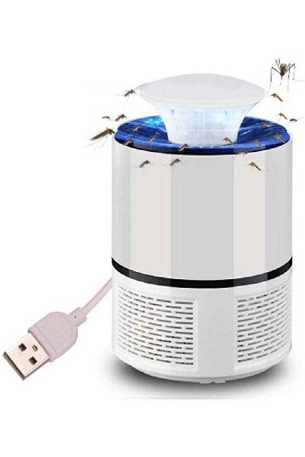 مصباح كهربائي لقتل البعوض بمنفذ USB باللون الأبيض