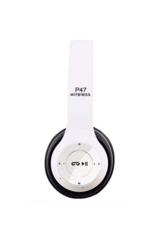 سماعة بلوتوث P47 باللون الأبيض/الأسود - 1