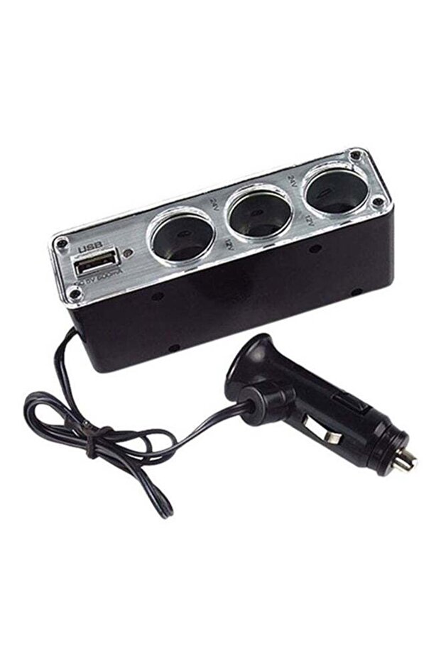 Triple Socket USB Car Adapter - 1