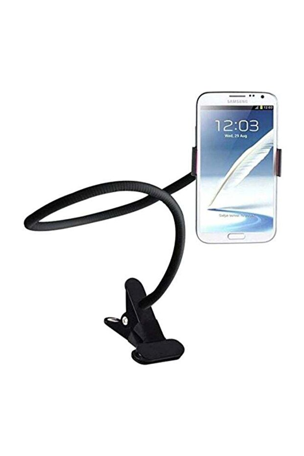 حامل مرن للجوال باللون الأسود - 1