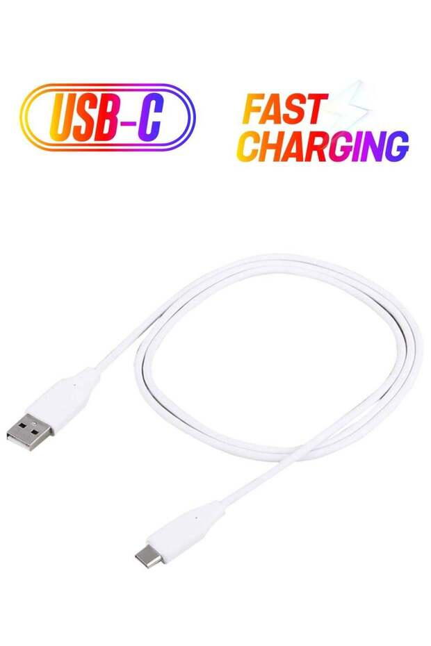 كابل شحن ومزامنة بيانات من النوع C أبيض - 1