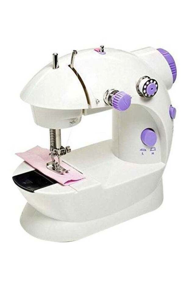 ماكينة خياطة 90 واط أبيض/أرجواني - 1