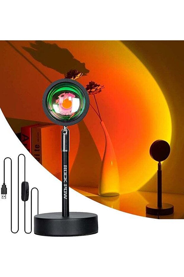 جهاز عرض ضوء الشمس بزاوية قابلة للتعديل 180 درجة باللون الأسود - 1